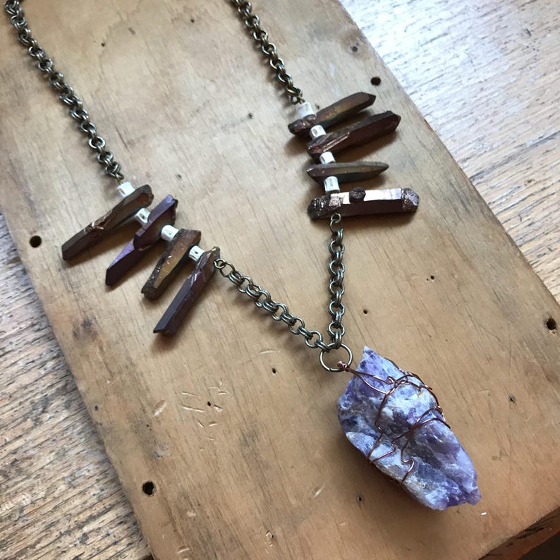 Fairycore Grunge Necklace Amethyst Jewelry Unique Gift Ideas | Etsy