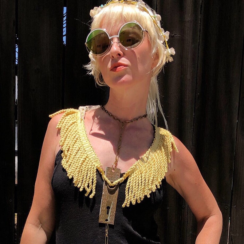 Burning Man Outfit Festival Clothing Unique Body Chain Shoulder Epaulettes