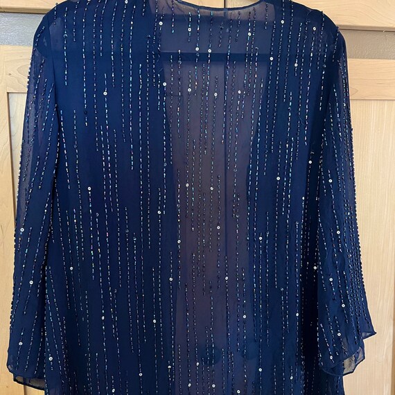 Vintage Sheer Beaded Kimono Jacket Festival Clothing … Gem