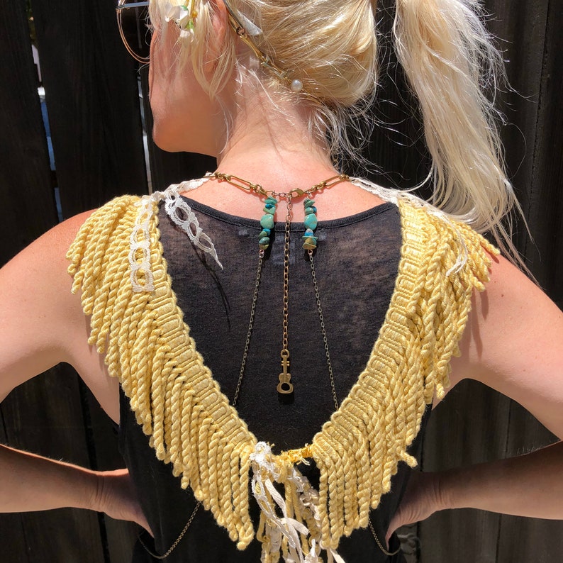 Burning Man Outfit Festival Clothing Unique Body Chain Shoulder Epaulettes