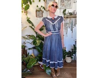 Abito vintage Calico Prairie Gunne Sax stile anni '70 Abiti anni '70 Abbigliamento Cottagecore