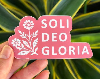 Soli Deo Gloria Sticker | Reformed Christian Vinyl Sticker | Five Solas | Glory to God Alone | Waterproof Sticker | SDG