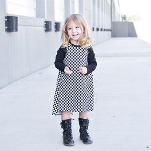 Checkered T shirt Dress image 2