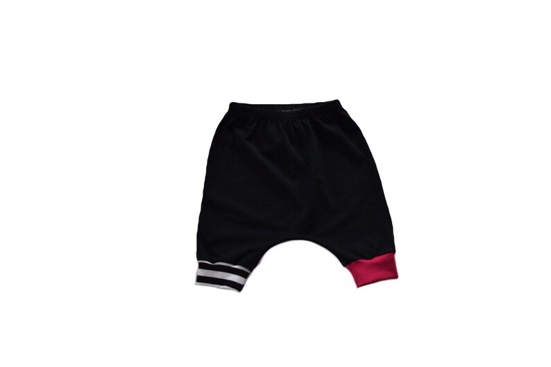 Black White Hot Pink Harem Shorts Baby Toddler Kids Harems Etsy