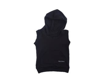 Sleeveless Hooded Lightweight Sweatshirt - Sleeveless shirt - Basic kids clothes - unisex kids clothes - gender neutral kids -