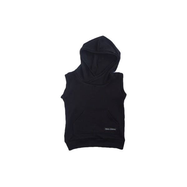 Sleeveless Hooded Lightweight Sweatshirt - Sleeveless shirt - Basic kids clothes - unisex kids clothes - gender neutral kids -