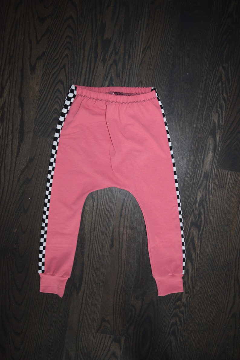 Checkered side stripe joggers image 4