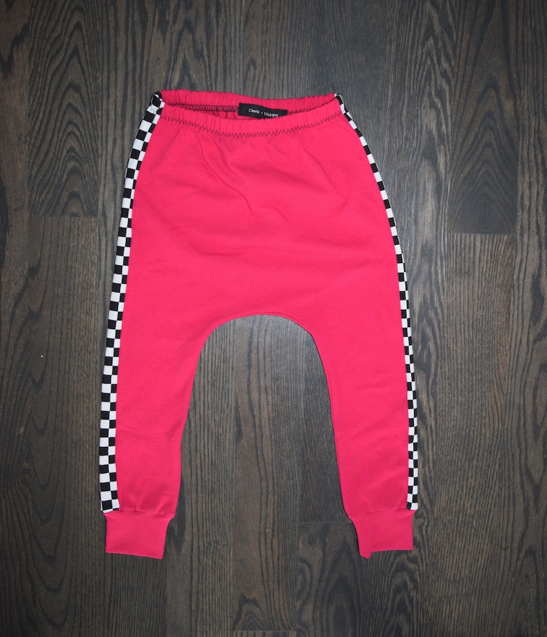 Checkered side stripe joggers image 5