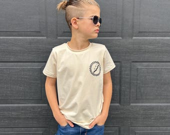 Camiseta con gráfico de rayo a cuadros