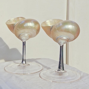 Handmade Shell Martini Glasses • Personalized Shell Wine Glasses • Wedding Bridesmaid Gift • 2025 Trending Bridesmaid Gifts • Christmas Gift