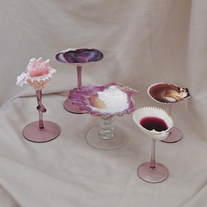 Seashell Cup • Shell Wine Glasses • Most Popular Wedding Bridesmaids Gift • Colorful Beach Shell Martini Glasses Gift For Her • Hen Do Party