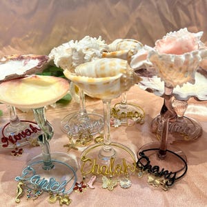 Customized Named Wine Glass Charms,Handmade Personalized Wine Glass Charms,Wedding Place Card Displays,Wine Glass Name Tags,Bridesmaid Gifts