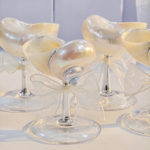 Handmade Shell Martini Glasses • Personalized Shell Wine Glasses • 2025 Trending Bridesmaid Gifts • Wedding Bridesmaid Gift • Christmas Gift