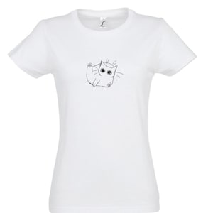 T-shirt personalizzata, gatto, schizzo, t-shirt con animale domestico