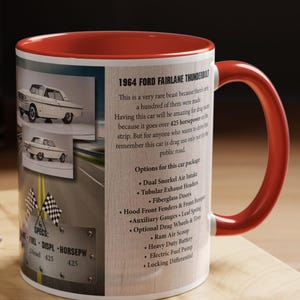 1964 Ford Fairlane thunderbolt - Accent Coffee Mug (11, 15oz)