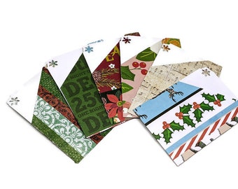 Set of 5 - Christmas Themed Gift Card Pockets