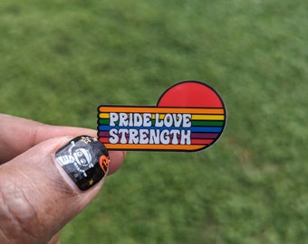 Pride Love Strength Sticker (5pc)
