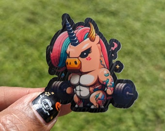 Buff Unicorn Sticker