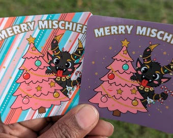 Mischievous Krampus Stickers