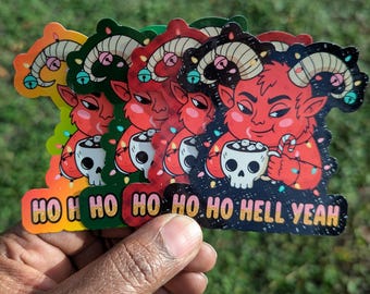 Krampus Sticker: Ho Ho H*ll Yeah