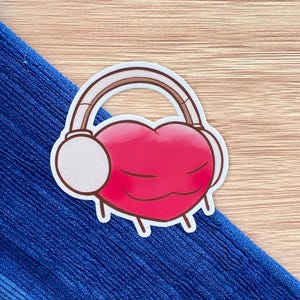 autocollant coeur | Adorable autocollant imperméable en vinyle brillant
