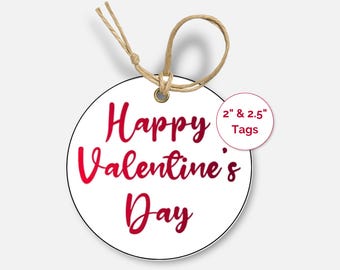 Happy Valentines Day Gift Tag, Printable Galentines Cookie Candy Tags, Student Classroom Valentines
