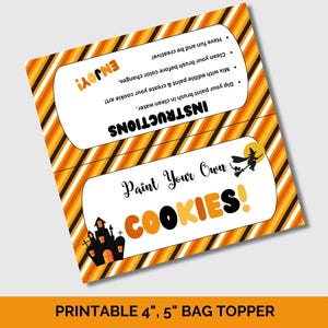 Decorazione per sacchetti di biscotti PYO di Halloween con casa infestata spettrale, decora il tuo, festa di compleanno per bambini in classe, dolcetto per il baule