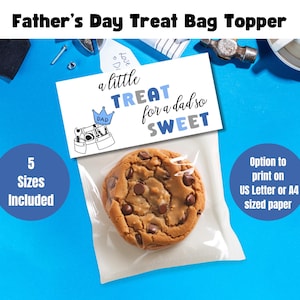 Topper de sac de gourmandises pour un papa, étiquette cadeau imprimable pour la fête des pères, étiquette personnalisée de fête de remerciement pour papa, étiquette sur le thème de l'outil