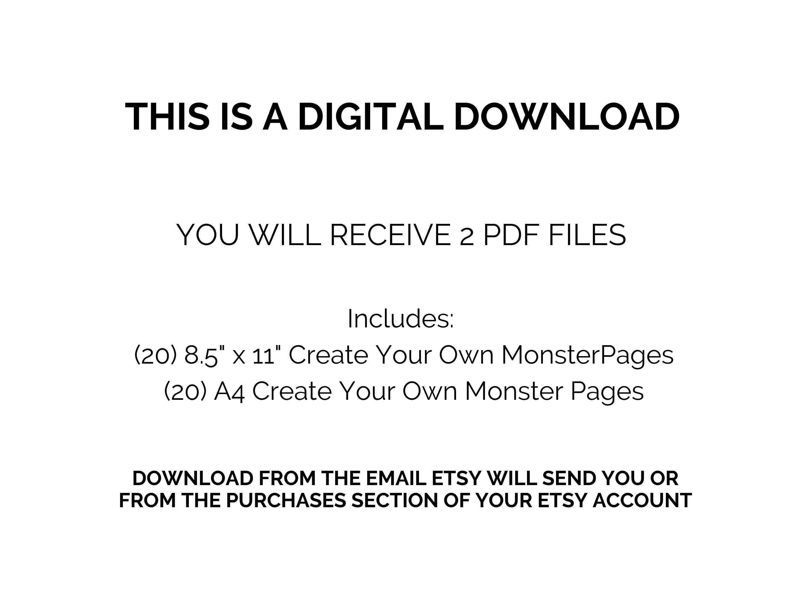 Create Your Own Monster Coloring Page, Printable Build A Monster ...