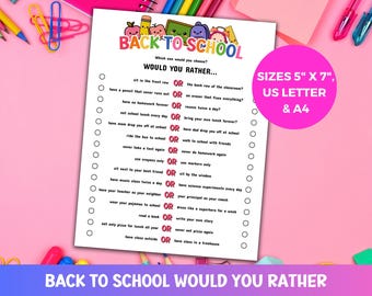 Würdest du lieber zurück in die Schule, erster Tag der Schule dies oder das Fragen, Schüler Eisbrecher Quiz, Klasse Gesprächsstarter