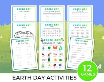 Earth Day Activity Pack For Kid, Earth Day Worksheet And Coloring Pages, Printable Earth Day Games For Classroom, Earth Day Educational Pack