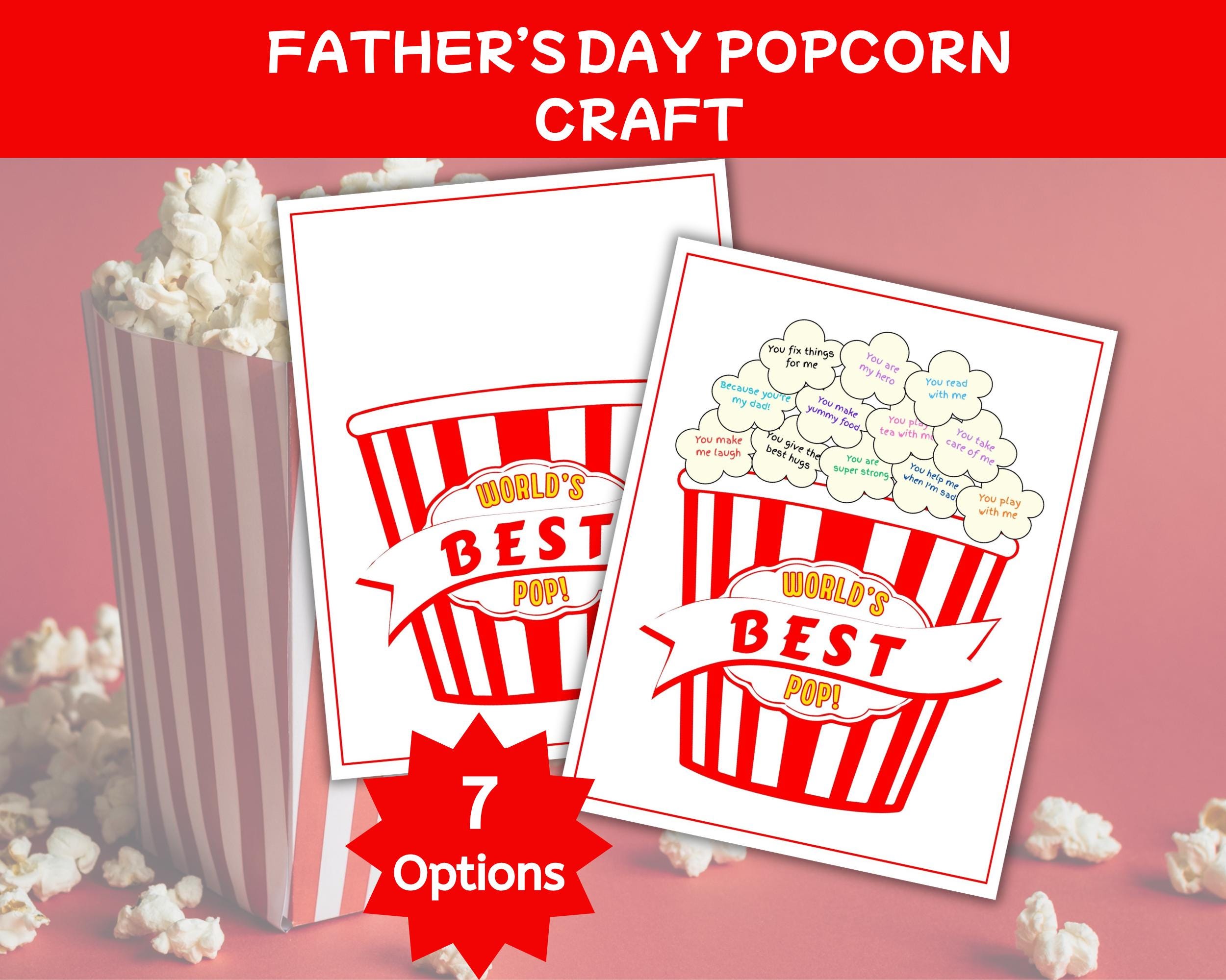 41 Easy Popcorn Crafts for Kids 13 Popcorn Craft For Fathers Day, Best Pop Fathers Day Gift, All About…