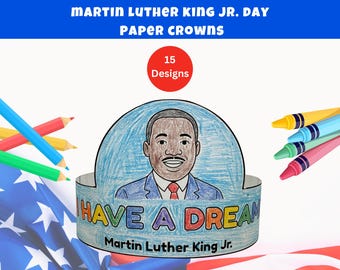 Martin Luther King Jr Paper Crown, Black History Month Headband Craft, Kindergarten Hat