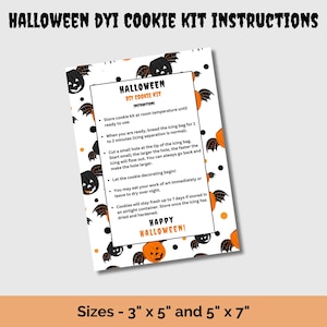 Orange schwarze fliegende Kürbisse DIY Cookie Kit Anleitung Kartenanhänger, Halloween dekorieren Sie Ihre eigenen, Kinder Klassenzimmer Aktivität Party Favor Decor