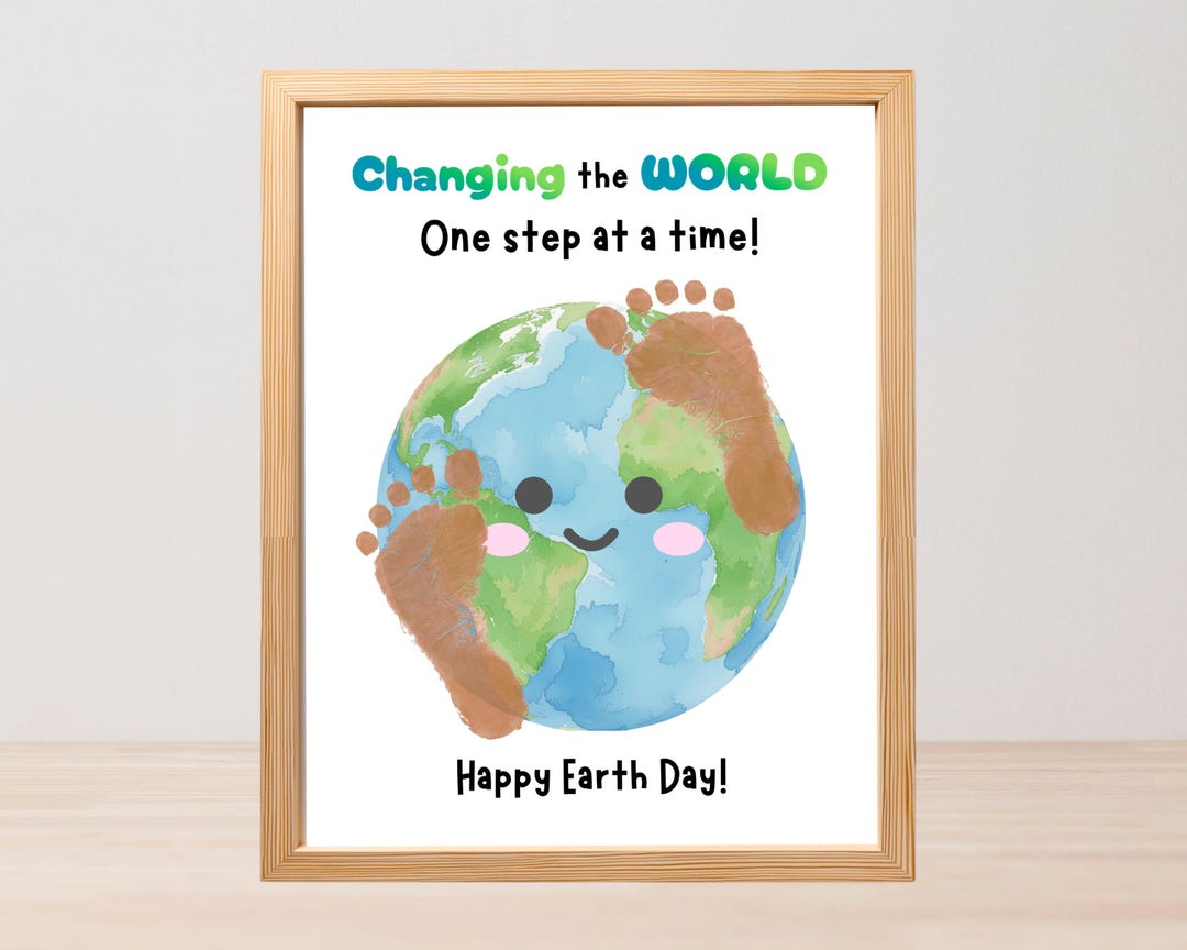 Earth Day Footprint Craft, Changing the World One Step at A Time ...