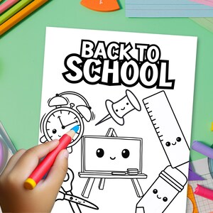 Back to School Coloring Pages for Kids Printable, First Day of School ...
