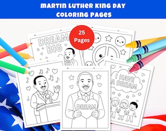 Marting Luther King Day Coloring Pages, Black History Month Coloring Activity, MLK Day Educational Activities For Students