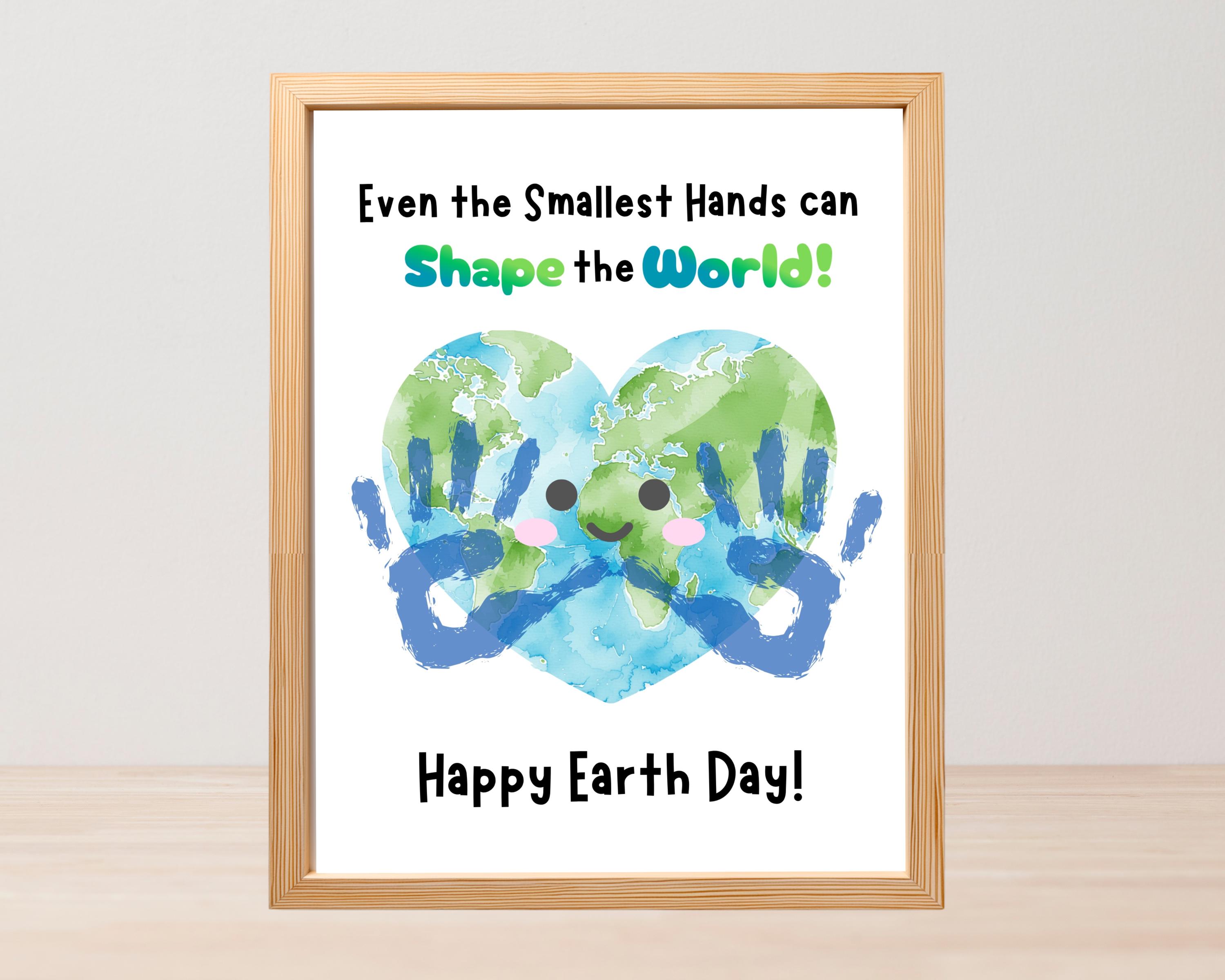 41 Easy Earth Day Crafts And Activities For Kids 10 Earth Day Handprint Craft Printable, Change The World Handprint Art,…