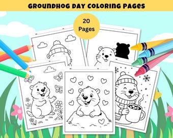 Groundhog Day Coloring Pages, Groundhog Day Activity For Classroom, Cute Groundhog Day Worksheets, Groundhog Day Preschool