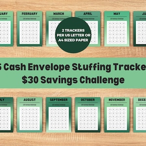Printable A6 Savings Tracker, A6 Savings Challenge, Budget Tracker For Cash Envelopes, A6 Budget Binder Savings Insert, A6 Monthly Challenge