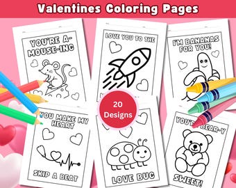 Valentines Day Coloring Pages Card, Valentines Classroom Activity, Valentine Art Craft, Printable Valentines Coloring Pages, Valentine Party