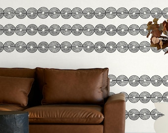 Black and Cream Circles Wallpaper - Modern Organic, Japandi, Wabi Sabi, Minimal | Luxury Interior Wallcoverings