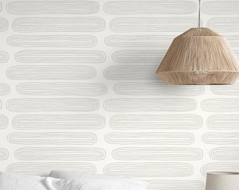 Light Grey Neutral Abstract Wallpaper | Modern Organic Japandi Wabi Sabi Minimal | Bedroom Living Room Office Entry Way Powder Room