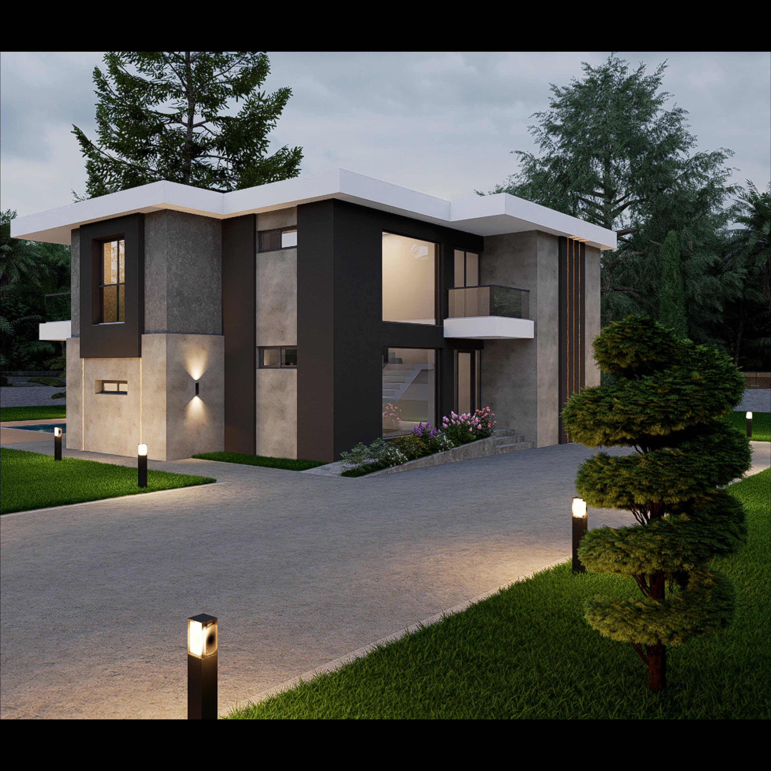 Modern 2-Story House Plan | 4 Bed, 3 Bath Villa | CAD and 3D Model (Metric and Imperial) | AREA 274 sqm (2953.45 sqft)