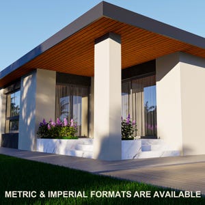 Modern 2-bedroom Villa Plan – Single Story House Design – DWG & PDF