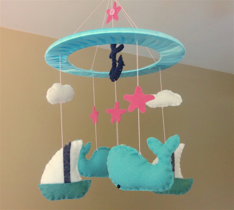 Baby Crib Mobile Nautical Sailboat Mobile Anchors Mobile Etsy