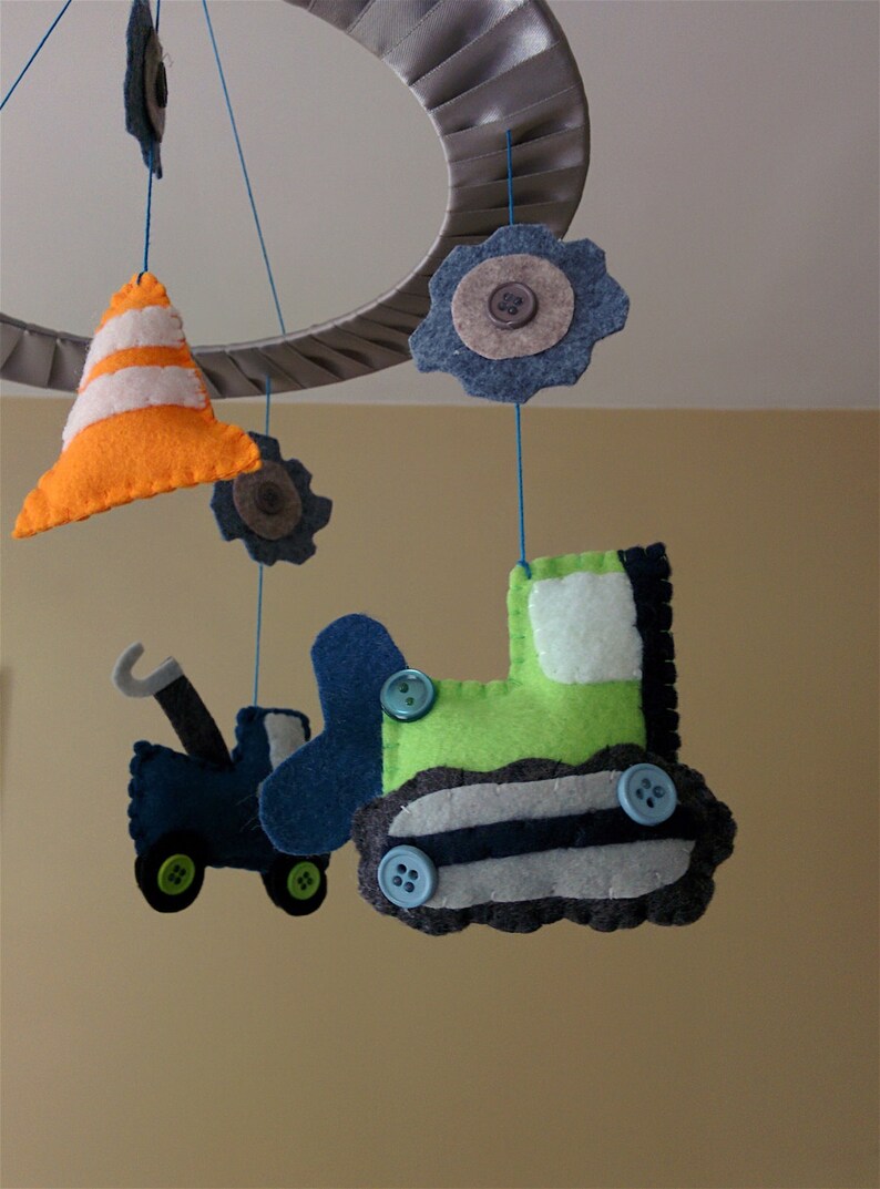 Baby Crib Mobile//Felt Baby Mobile//Construction Etsy