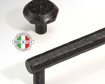 Farmhouse Drawer Pull: Matte Black Vintage Iron Cabinet Handle