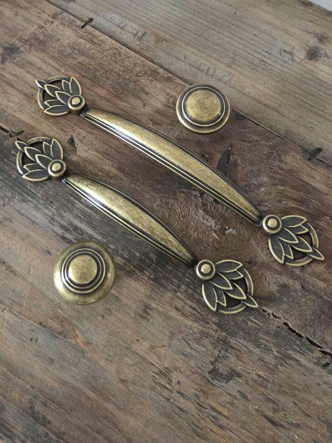 Victorian Antique Brass Drawer Pull: Baroque Dresser Handle, Italian ...