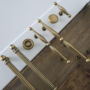 Italian Antique Brass Cabinet Pulls: Farmhouse Kitchen Hardware